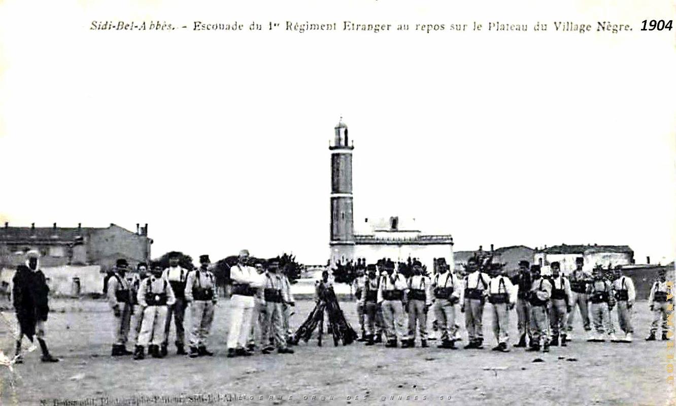 2458- Sidi-Bel-Abbes - Legion - Plateau Village Negre - Repos - 1904.jpg